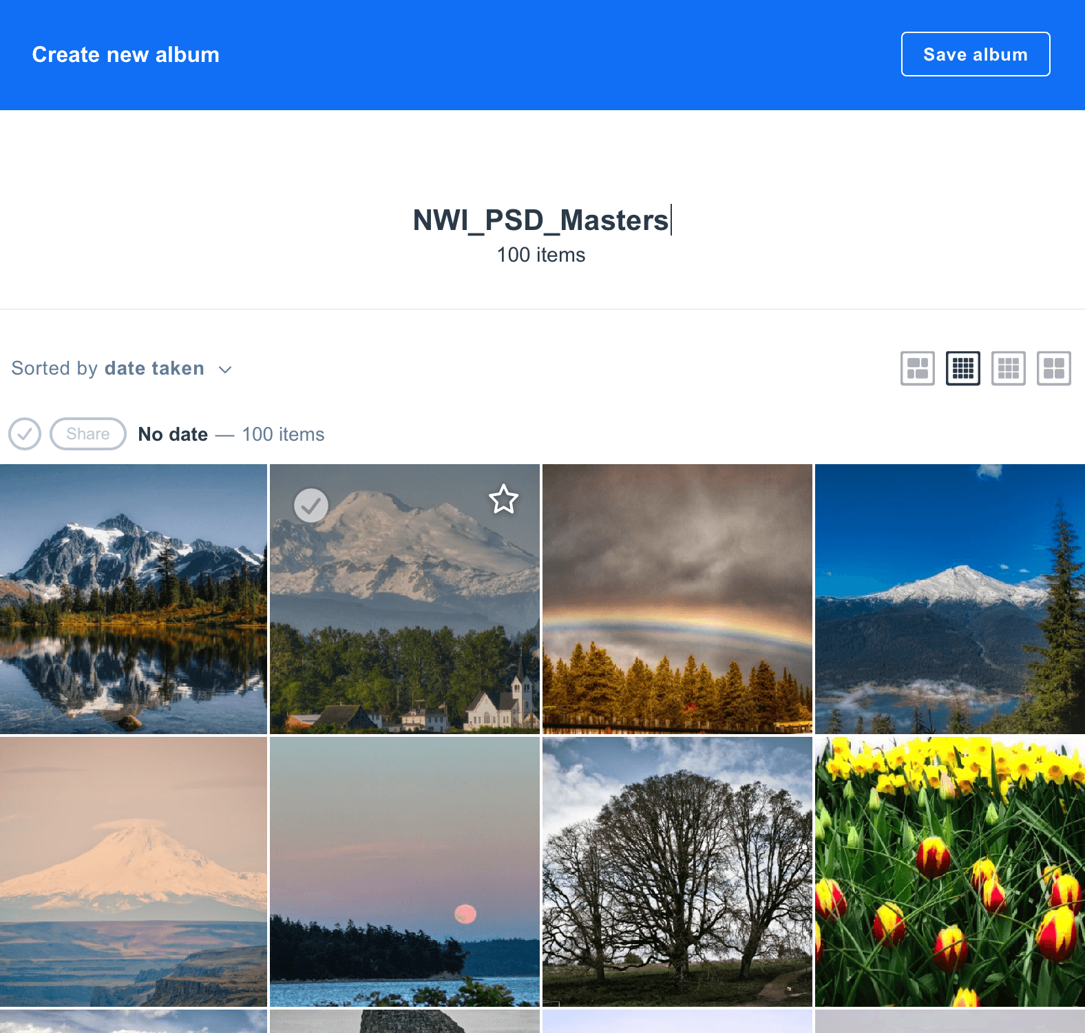 The Amazon Photos Album interface