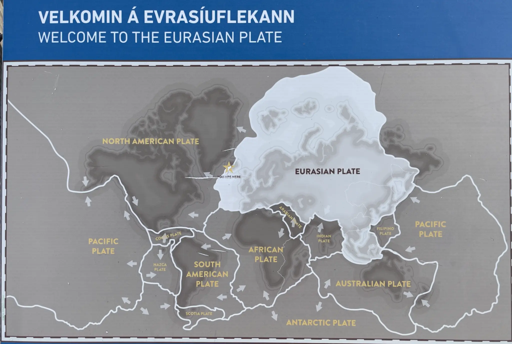 Map highlighting the Eurasian Plate.