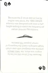 Z-Car Concept Playing Card
